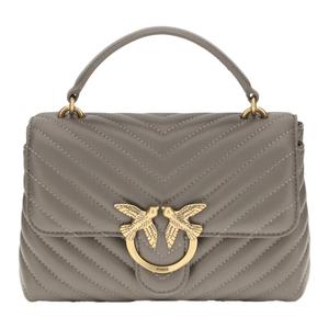 Сумка LOVE Series Calfskin мини на одно плечо женская gray PINKO