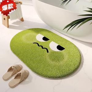 Budis Ковер 80х100 см для прихожей/ванной, абсорбирующий, с геометрическим принтом, противоскользящий