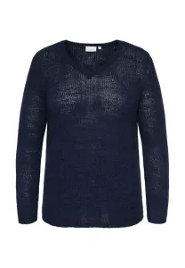 Свитер cargeena с длинными рукавами и v-образным вырезом Only Carmakoma, Navy Blazer