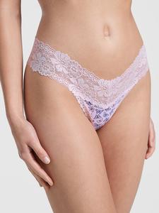Трусики-Стринги Wink с кружевной отделкой Pink, lace trim pink tulip butterfly print
