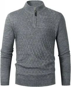 Мужской свитер на осень и зиму, половинный воротник, однотонный, Casual Pullover Business