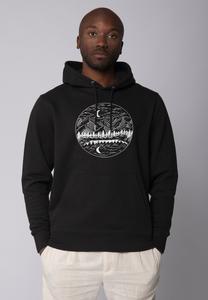 Толстовка с капюшоном MOUNTAINS BY NIGHT watapparel, черный