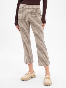 Брюки из ткани бежево-коричневого цвета comma