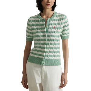 Полосатый короткий рукав Кардиган Polo Ralph Lauren, мультиколор