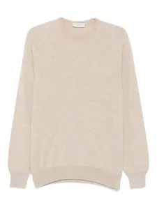 Кашемировый свитер с круглым вырезом Piacenza Cashmere, нейтральный