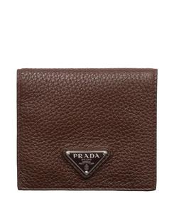 Кожаный кошелёк Prada, коричневый
