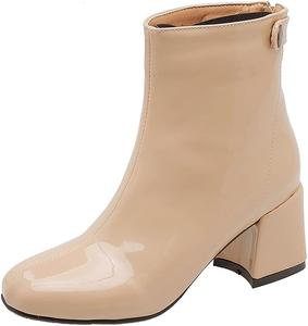 Женские ботильоны на каблуке, с заостренным носком, удобные, на шпильке, с застежкой-молнией сзади, короткие COMFASH, Camel