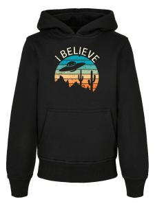 Толстовка с капюшоном на молнии F4NT4STIC I Believe UFO Alien Sunset Graphic Tee, черный