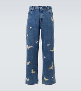 Vast Cut прямые джинсы с вышивкой Our Legacy, Indigo Butterfly