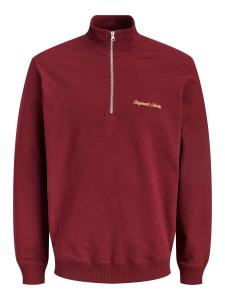 JACK & JONES Свитшот 'JORNorrebro' в темно-красном цвете