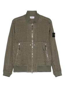 Непромокаемый бомбер Stone Island, зеленый