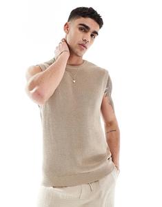 Жилет New Look из толстой пряжи светло-коричневого цвета