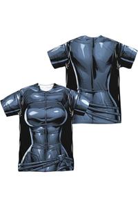 Футболка с коротким рукавом для взрослых из полиэстера «Бэтмен и Женщина-кошка» (принт спереди/сзади) Gildan, белый