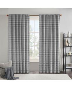 Шторы Anaheim Plaid, 1 панель для спальни, с петлями для крепления на карнизе (до 3 см), одна панель для гостиной, ширина 127 см, длина 241 см, флисовая подкладка, зеленая Madison Park