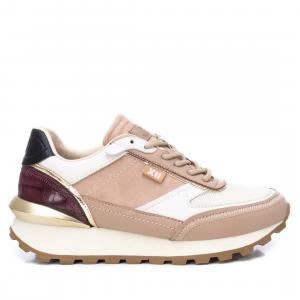 Женские замшевые кроссовки на шнуровке от XTI, бежевый