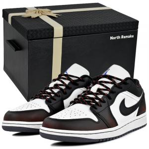 Jordan Air 1 износостойкие и легкие низкие кеды Vintage баскетбольные мужские Black White
