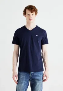 Повседневная футболка с микрологотипом и базовым дизайном vee Gap, Tapestry Navy