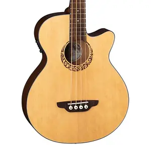 Акустическая/электрическая бас-гитара Luna Tribal 30"