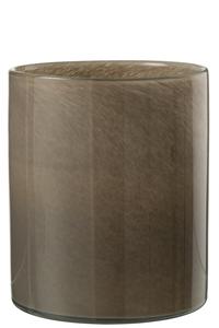 Подсвечник J-Line коричневый диаметр/высота: 15/17 см