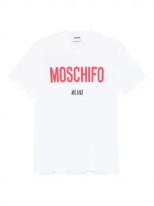 Футболка с принтом логотипа Moschino, белый