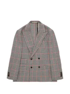 Клетчатый двубортный пиджак Fortela, синий