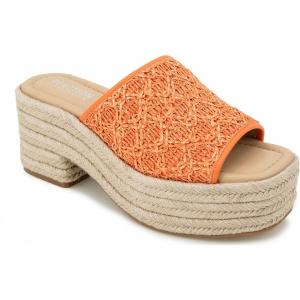 Платформенные сандалии на каблуке Elissa от Kenneth Cole Reaction, orange raffia