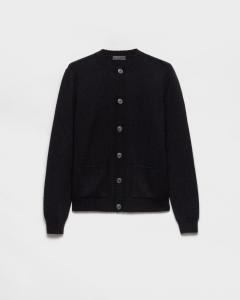 Кашемировый кардиган Prada, черный