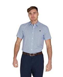 Рубашка из хлопкового поплина с коротким рукавом Raging Bull, Blue