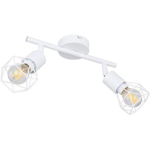 Globo Lighting Потолочный светильник, металлический, белый, решетчатый дизайн