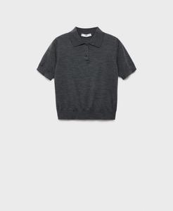 Женский шерстяной свитер с высоким воротником MANGO, Medium Heather Grey