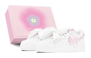 Nike Кроссовки Air Force 1 Low Slip Resistant Abrasion Resistant для скейтбординга женские розово-белые, цвет Pink White