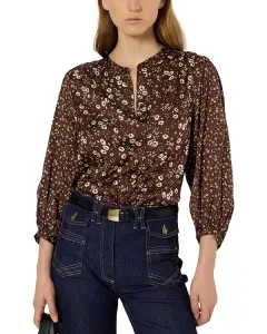 Блузка Анаэль с пышными рукавами Gerard Darel, коричневый