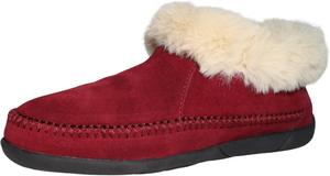 Женские пушистые тапочки из замши с эффектом памяти для дома - теплые комнатные и уличные лоферы PEDOQU, Burgundy