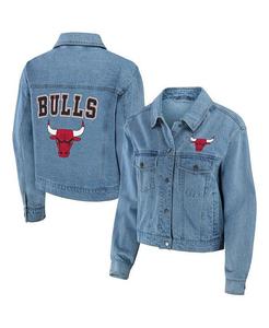 Женская джинсовая куртка с пуговицами Chicago Bulls WEAR by Erin Andrews, синий