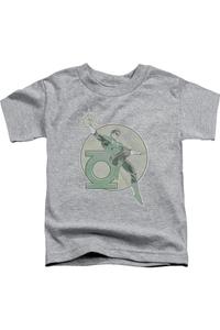 Футболка с коротким рукавом DC Comics Retro Lantern для детей с термонаклейкой Gildan, Athletic Heather