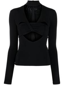 AMBUSH топ с высоким воротником и вырезами, черный