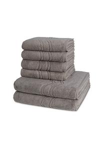 Набор полотенец Ross Cashmere Feeling, 6 штук, 50x100/140x75 см, серо-коричневый