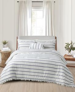 Комплект постельного белья Kona из 4 предметов, выполненный из ткани сирсакер Splendid, Blue