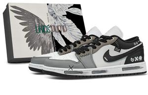 Кроссовки баскетбольные Air 1 низкие классические с амортизацией и дышащие унисекс Jordan, белый