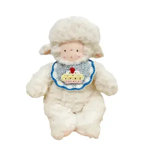 Милый нагрудник с овечками кукла плюшевая кукла высота 25см OU DI PIG