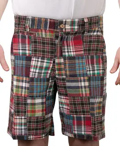 Мужские шорты Madras 9" с эффектом кислотной стирки Vintage 1946, синий