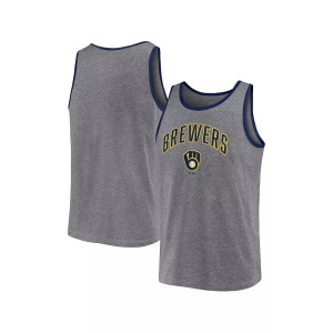 Мужская майка Milwaukee Brewers Primary Heather Grey Fanatics, серый