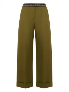 Брюки с логотипом Marni, зеленый