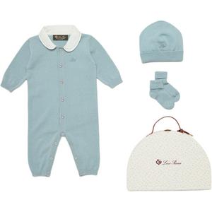 Детский комбинезон / ползунки Lapel Loro Piana, celestial синий