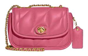 Сумка через плечо из мягкой кожи Nappa розовая COACH