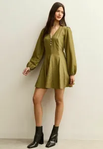 Платье-Рубашка с длинными рукавами и клиньями New Look, Olive