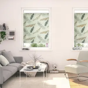 LICHTBLICK ORIGINAL Жалюзи плиссе «Plissée Klemmfix, без сверления, непрозрачные, Еловые ветки - зеленый», непрозрачные, свободно висят