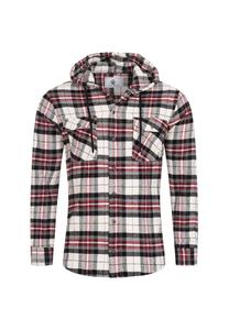 Рубашка Рубашка в клетку с капюшоном, стандартного кроя Rock Creek, белый