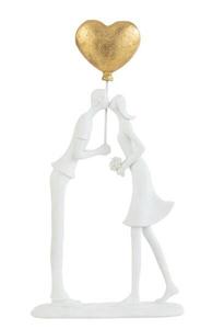 Декоративная скульптура MF Herzballon цвет gold/schneeweiß