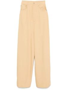 MM6 Maison Margiela твиловые брюки, коричневый